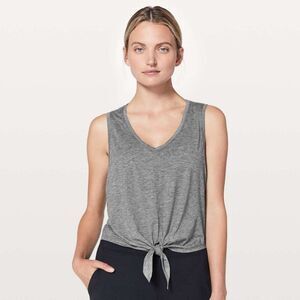 Lululemon Knot Gonna Fly Tencel Tank, Heathered Black, Size 2